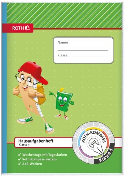 ROTH Hausaufgabenheft Klasse 3