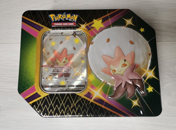 Pokemon 2021 Glänzendes Schicksal Tin-Box Cottomi-V