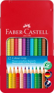 Faber Buntstifte Colour Grip 12er-Metalletui