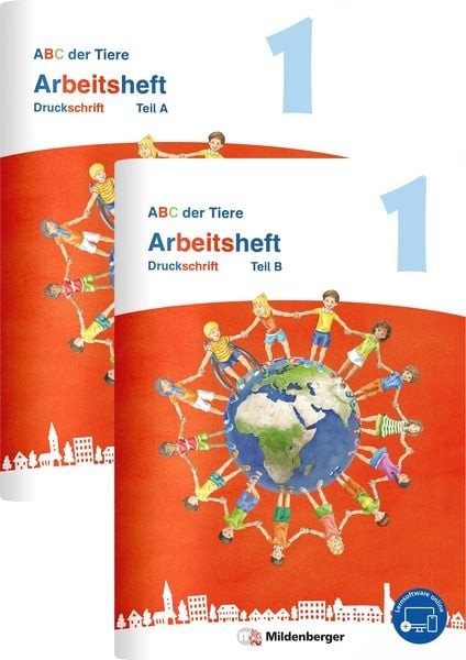 ABC der Tiere 1 - Arbeitshefte Druckschrift Teil A & B