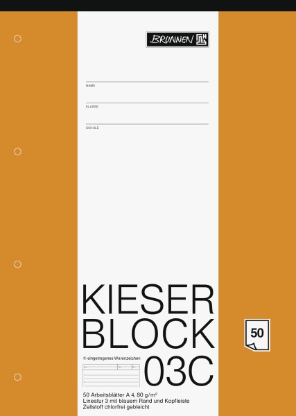 KIESER-Block 03C - DIN A4 - Lineatur 3