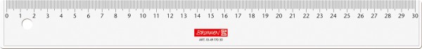 Lineal 30 cm transparent, nicht biegsam