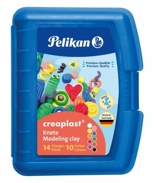 Kinderknete, 10 Farben in Kunststoffbox