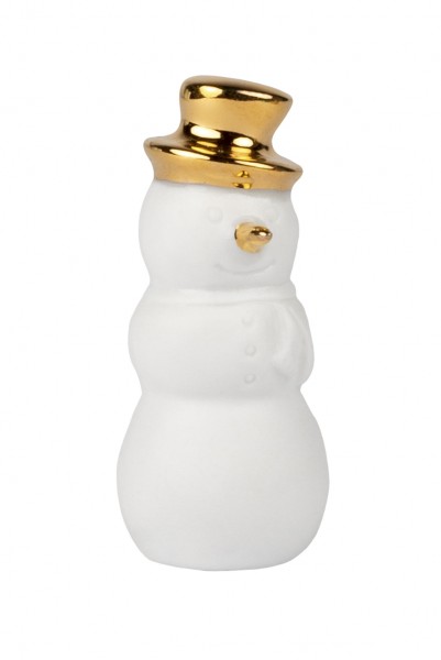 räder Glückskästchen kleine Winterzeit mit Schneemann aus Porzellan in dekorativer Holzbox