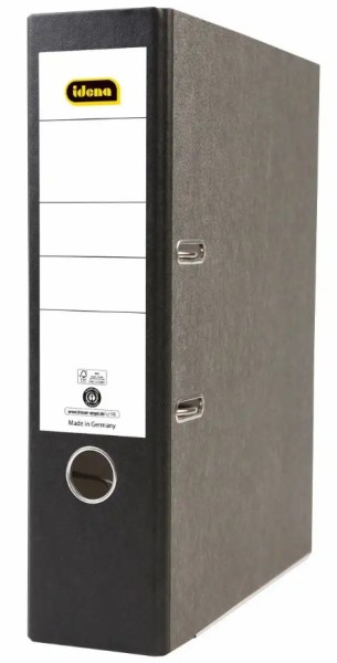 Ordner aus Pappe schwarz DIN A4 Rückenbreite 8cm