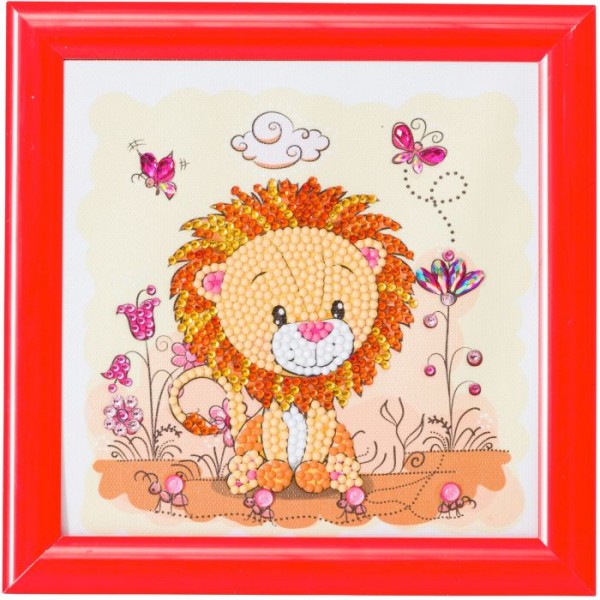 Crystal Art Löwe 16x16 cm