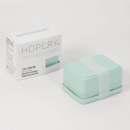 Hopery Soap Box grün - 3 in1 Seifendose mit Deckel und Silikonband